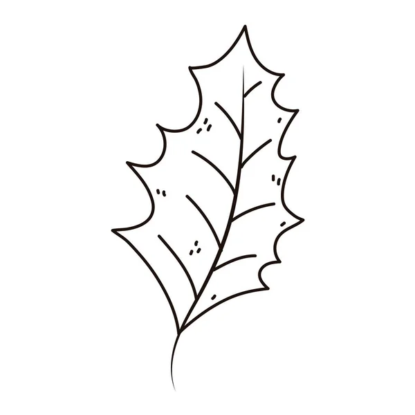 Folha de outono folhagem decorativo isolado ícone linha estilo — Vetor de Stock