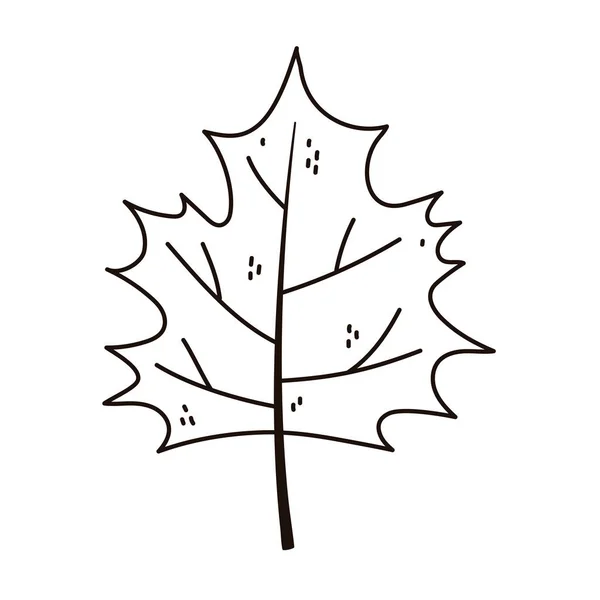 가을 나뭇잎 나뭇잎 계절 고립 아이콘 라인 스타일 — 스톡 벡터