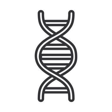 Tıbbi DNA molekülü genetik yapı çizgisi simgesi tasarımı