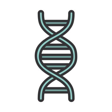 Tıbbi DNA molekülü genetik yapı çizgisi ve dolgu
