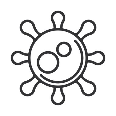 Coronavirus covid19 tanı araştırması, virüs solunum salgını çizgi ikonu tasarımı