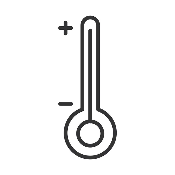 Thermomètre température équipement médical ligne icône conception — Image vectorielle