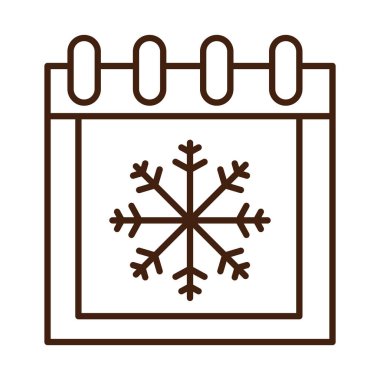 Mutlu Noeller, takvim hatırlatması kar tanesi süslemesi ve bayram ikonu stili