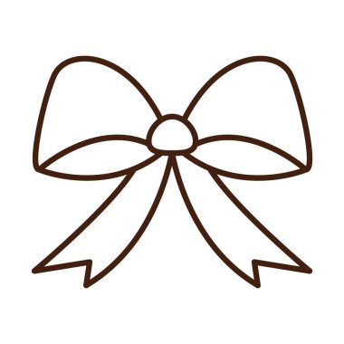 yay kurdele süsleme doğrusal simge biçimi