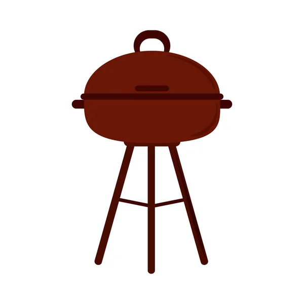 Grill berendezés főzés lapos ikon stílus — Stock Vector