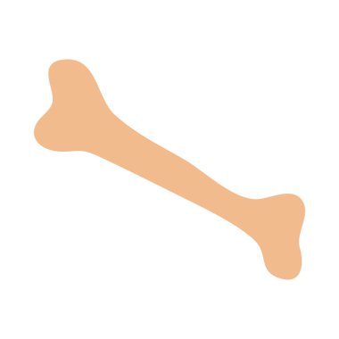 İnsan kemiği parçası simgesi düz stil