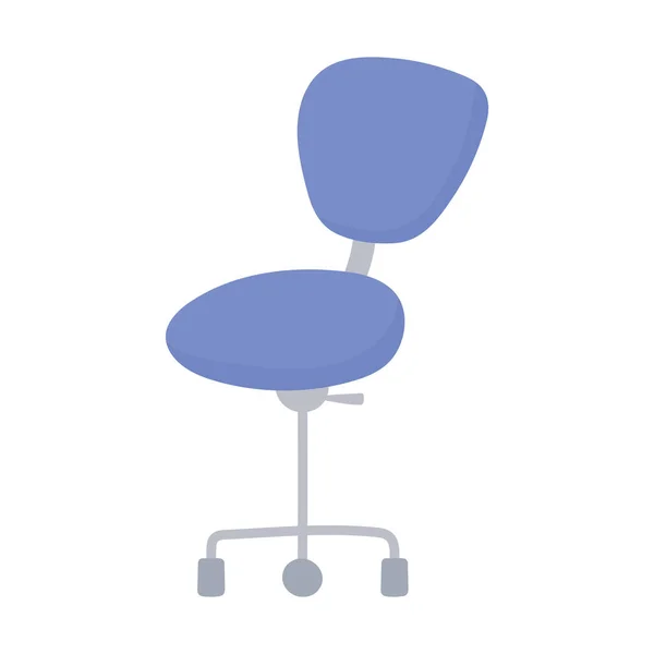 보라색 사무실 의자 가구외진 디자인 흰색 배경 — 스톡 벡터