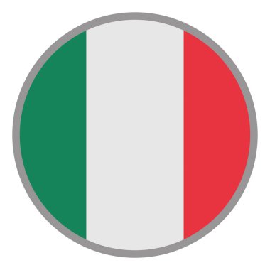 Meksika bayrağı yuvarlak tuşu beyaz arkaplan üzerine izole edilmiş simge