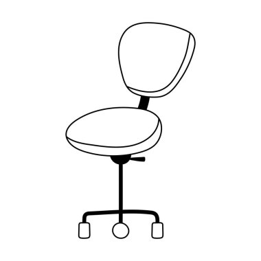 ofis koltuğu mobilyaları izole edilmiş tasarım beyaz arkaplan biçimi