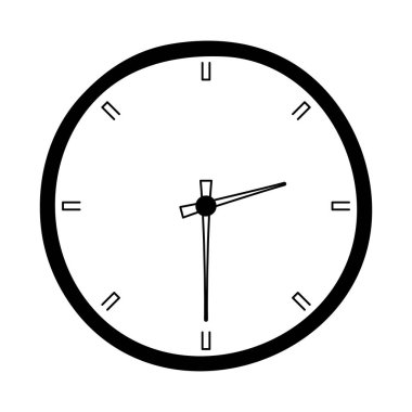 saat saat izole tasarım beyaz arkaplan çizgisi biçimi