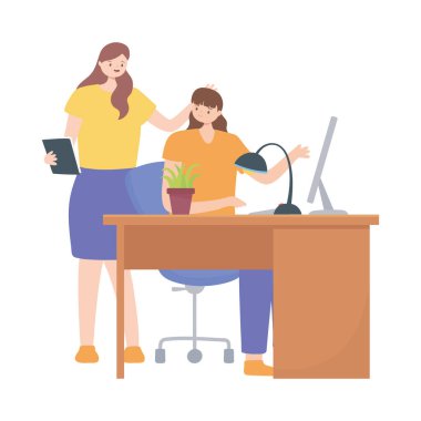 Ofiste çalışan iş arkadaşı, karakter ekibi.