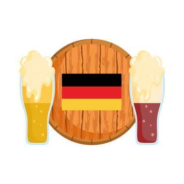 Ekim Festivali, fıçı ve bayraklı bira taslağı, Almanya 'nın geleneksel kutlamaları