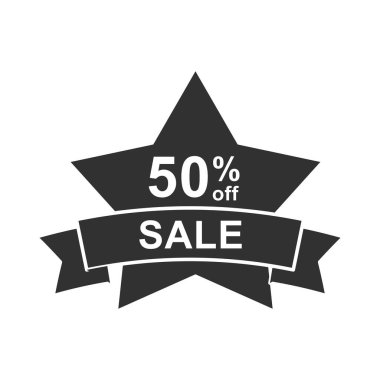 Kara Cuma, indirim yarı fiyatına çıkartma biçimli yıldız silueti biçimi