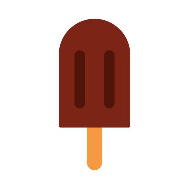 Çubuk düz simge biçiminde çikolatalı dondurma