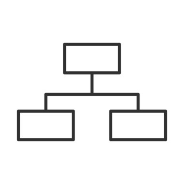 veri analizi, organizasyon şeması kurumsal çizgi simgesi