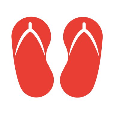 parmak arası terlikler aksesuarlar moda düz simge tarzı beyaz arkaplan