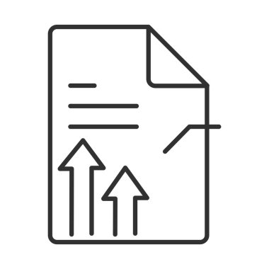 veri analizi, bilgi kağıdı şeması, finansal iş hattı simgesi