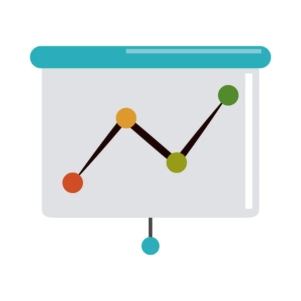 Datenanalyse, Finanzdiagramm Bericht Aktien flache Symbol — Stockvektor