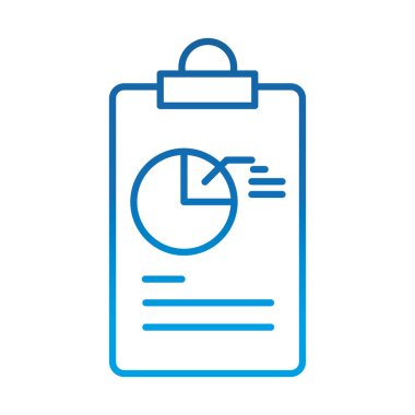 veri analizi, pano diyagramı pazarlama, gradyan mavi çizgi simgesi