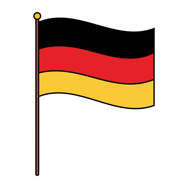 Germany flag national isoled icon over white background — стоковий вектор