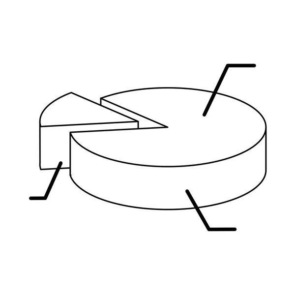 Adatelemzés, infografikai diagram jelentés pénzügyi izometrikus vonal ikon — Stock Vector