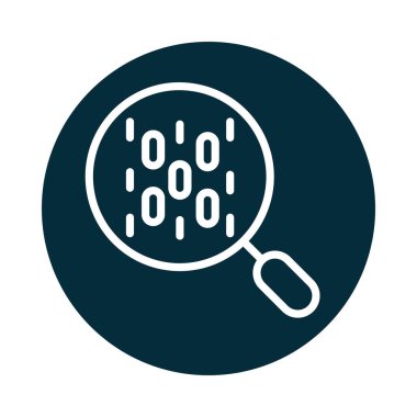 Arama simgesi, büyütme cam ikili arayüzü internet bloğu ve satır simgesi