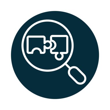 arama simgesi, büyütme cam bulmacaları parça blok ve satır simgesi