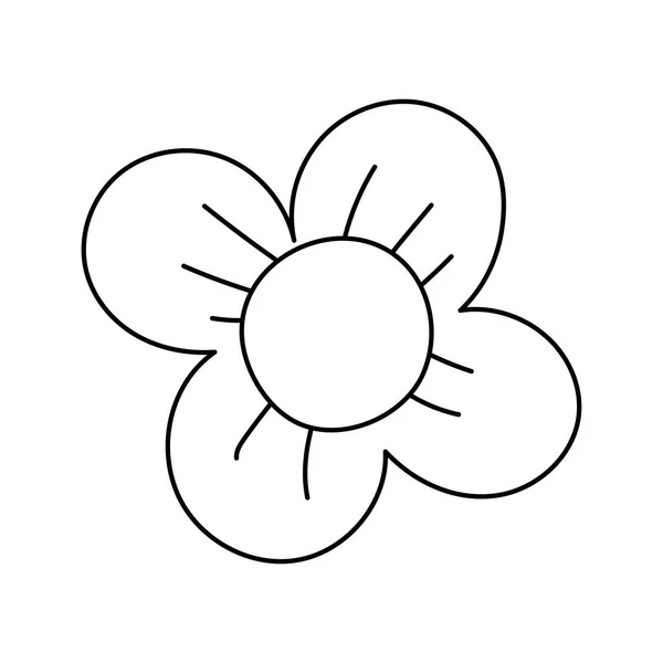 Прикраса квітів природа ізольована іконка на білому фоні стиль лінії — стоковий вектор