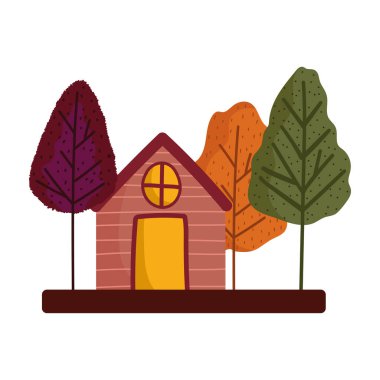 Eski ev ağaçları ormanları izole edilmiş beyaz arkaplan