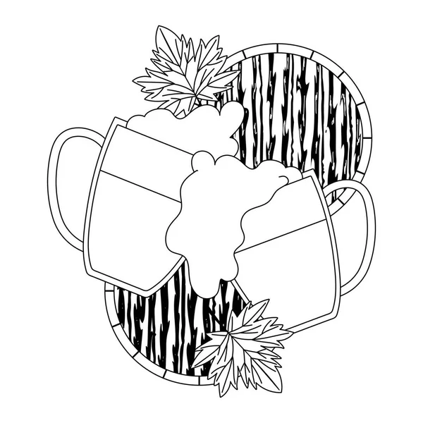 Ekim festivali festivali, bira ile kadeh kaldırma bardakları, geleneksel Alman tarzı kutlama.