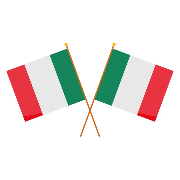 Bandiere messicane simbolo nazionale icona isolata su sfondo bianco — Vettoriale Stock