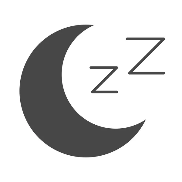 Insomnia, half moon night sleeping concept silhouette icon style — Stock Vector