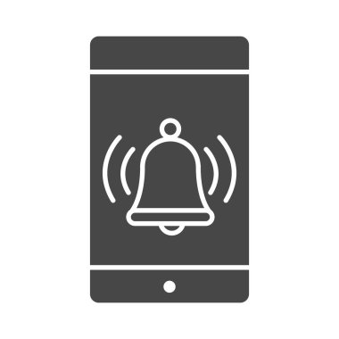 uykusuzluk, akıllı telefon uyanma alarmlı saat siluet simge biçimi