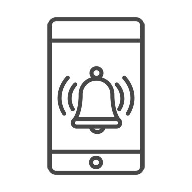 uykusuzluk, akıllı telefon uyanma alarmlı saat doğrusal simge biçimi