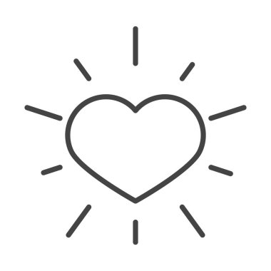 Kara kalp romantik tutku çizgisi simgesi tarzını sever