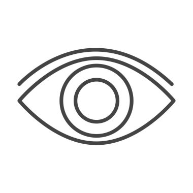 İnsan gözü optik çizgi simgesi biçimi