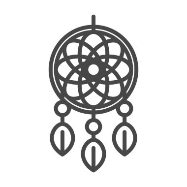 rüya yakalayıcı kabile dekorasyonu doğrusal simge biçimi