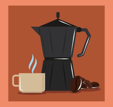 Kahve demleme, kahve fincanı ve tahıl aroması.