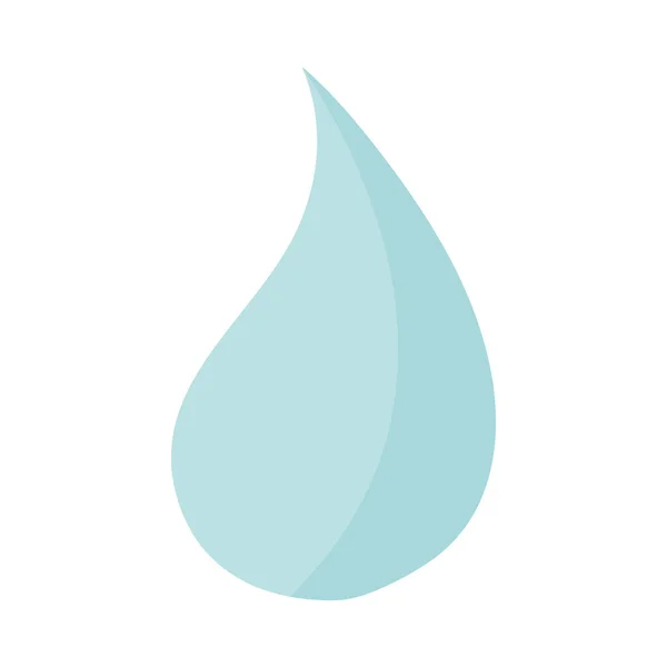 Gota de agua pureza líquida icono plano estilo — Archivo Imágenes Vectoriales