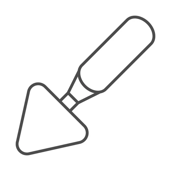 Jardinagem, ferramenta de pá alça estilo ícone de linha de objeto —  Vetores de Stock