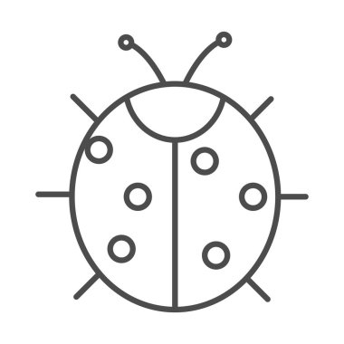 Uğur böceği hayvan çizgi simgesi biçimi