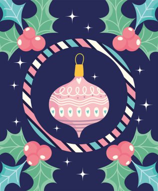 Mutlu yıllar, çizgili çelenk kutsal böğürtlen ve balo dekorasyon partisi