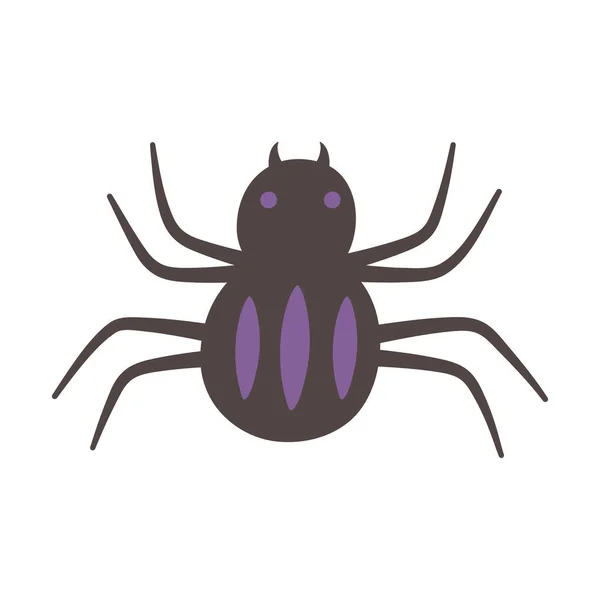 Spindel läskig insekt isolerad design ikon — Stock vektor