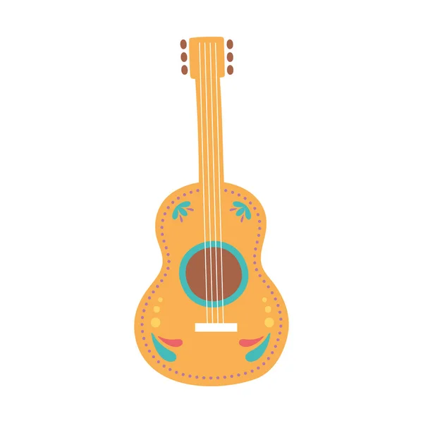 Instrumento de música guitarra ícone de design isolado — Vetor de Stock