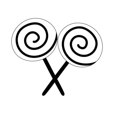 Çubuk şekerlemedeki şekerlemeler izole edilmiş tasarım çizgisi biçimi