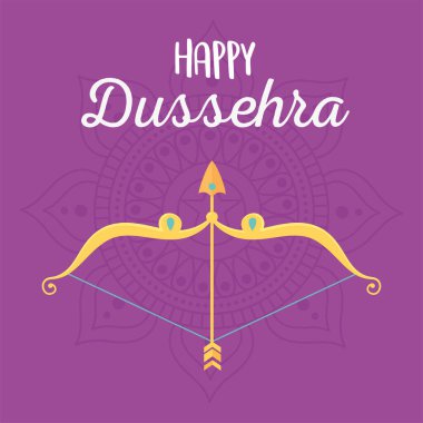 Mutlu dussehra festivali. Geleneksel Hindistan kartı kutlaması.
