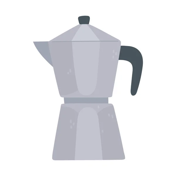 Kahve moka pot izole edilmiş ikon tarzı — Stok Vektör