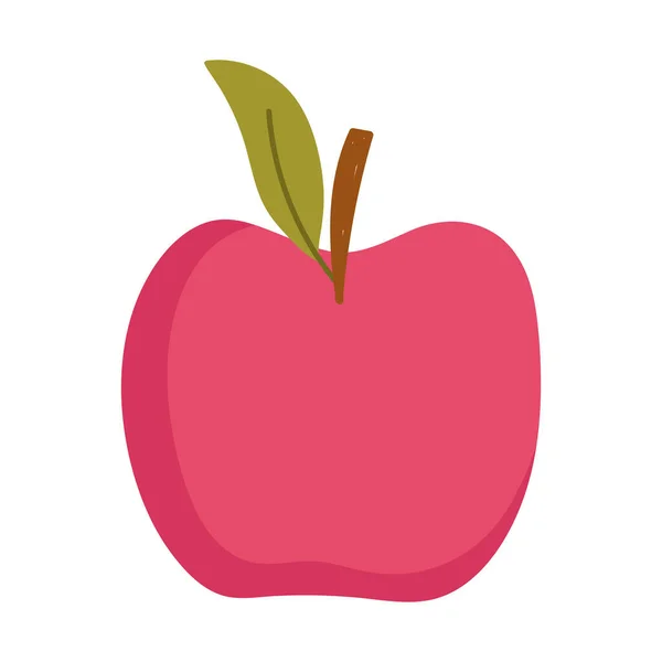 Manzana fruta fresca naturaleza orgánica aislado icono de diseño — Vector de stock