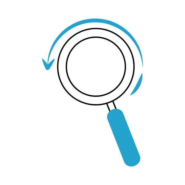 Icono de búsqueda, flechas del navegador actualizar línea azul y llenar — Vector de stock
