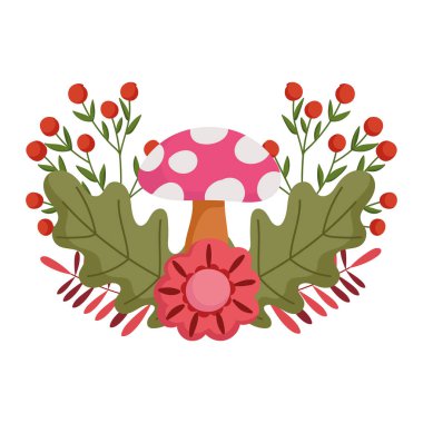 Sonbahar mantar çiçeği yaprakları yaprakları bitki örtüsü mevsimi